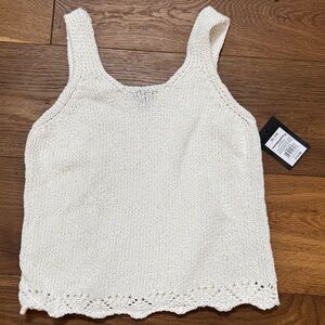 Art Class Cream Knit Tank Top